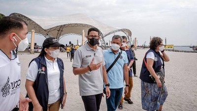 Sambut Libur Lebaran, Sandiaga Uno Tinjau Kesiapan Prokes di Ancol