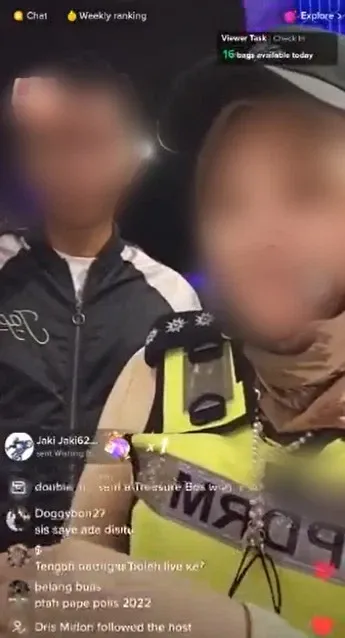 Polwan viral di TikTok karena live streaming saat tugas penyergapan, berakhir diinvestigasi.