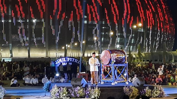 Anies Baswedan di acara Festival Tabuh Bedug Malam Takbiran di JIS