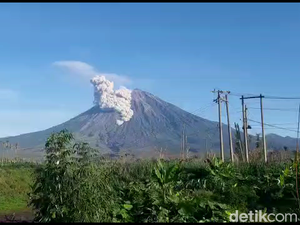 Gunung Semeru Semburkan Awan Panas Guguran Sejauh 3,5 Km