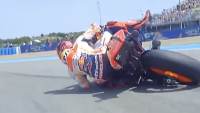 Marc Marquez di Sirkuit Jerez, MotoGP Spanyol 2022