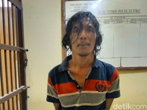 Pria ODGJ pelaku penganiayaan terhadap warga Rengel, Tuban hingga tewas.