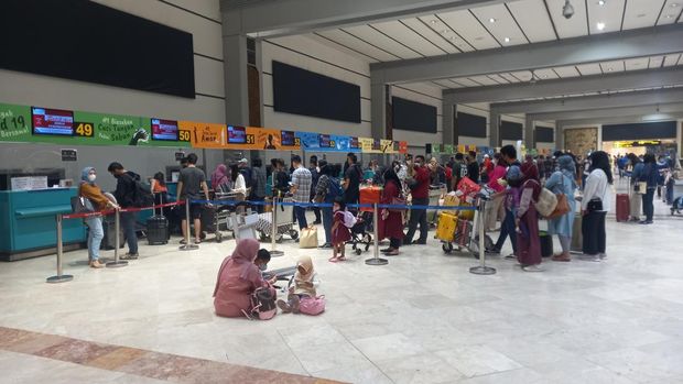 Suasana di Bandara Soekarno Hatta H-1 lebaran