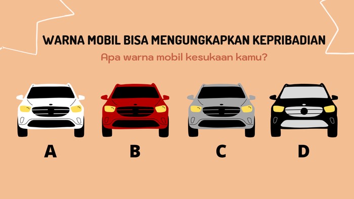 Asah otak Pilih warna mobil kesukaan kamu dan cari tahu jawabannya di slide berikutnya!