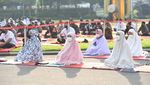 Foto-foto Jokowi Salat Id di Istana Kepresidenan Yogyakarta