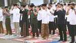Foto-foto Jokowi Salat Id di Istana Kepresidenan Yogyakarta