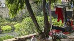 Potret Lebaran di Tenda Pengungsian Korban Kebakaran Pasar Gembrong