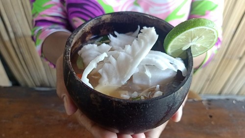 Tampilan rujak kuud yang ditawarkan di Warung Rujak Bali DTepi Sawah yang beralamat di Jalan Padma Penatih Denpasar Timur, Bali