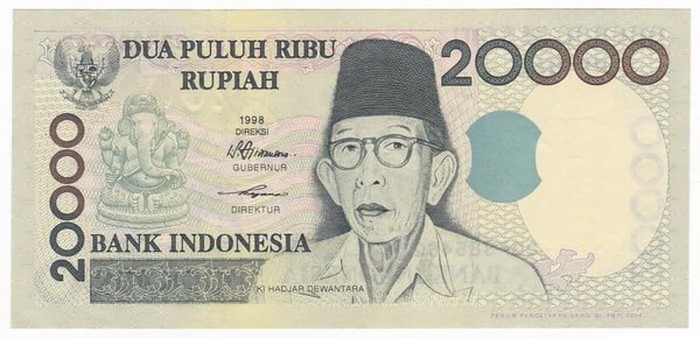 Uang kertas pecahan Rp 20.000 tahun emisi 1998