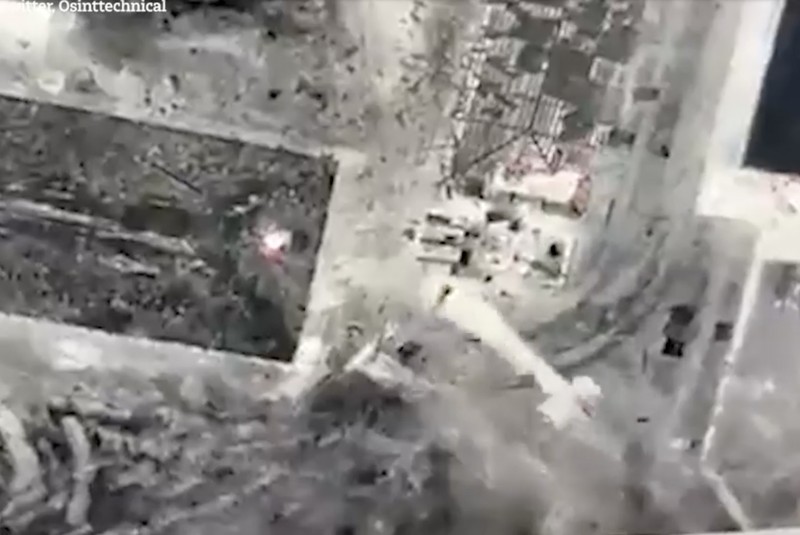 Tank Rusia dibom drone Ukraina