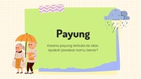 Saat hujan pasti kamu membuka payung ke atas bukan? (Foto: Asah otak detikhealth)