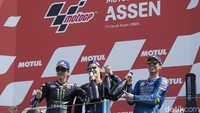 Di Assen 2021, Joan Mir sukses finis ketiga. Foto: Getty Images/Mirco Lazzari gp