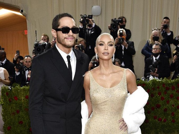 Kim Kardashian di Met Gala 2022 (Photo by Evan Agostini/Invision/AP)