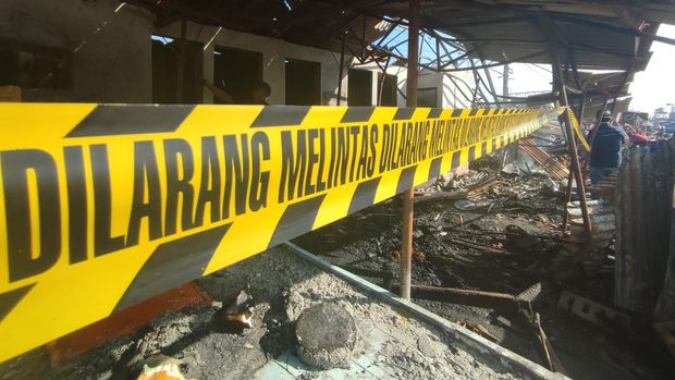Kondisi Pasar Kemiri Muka Depok yang ludes terbakar
