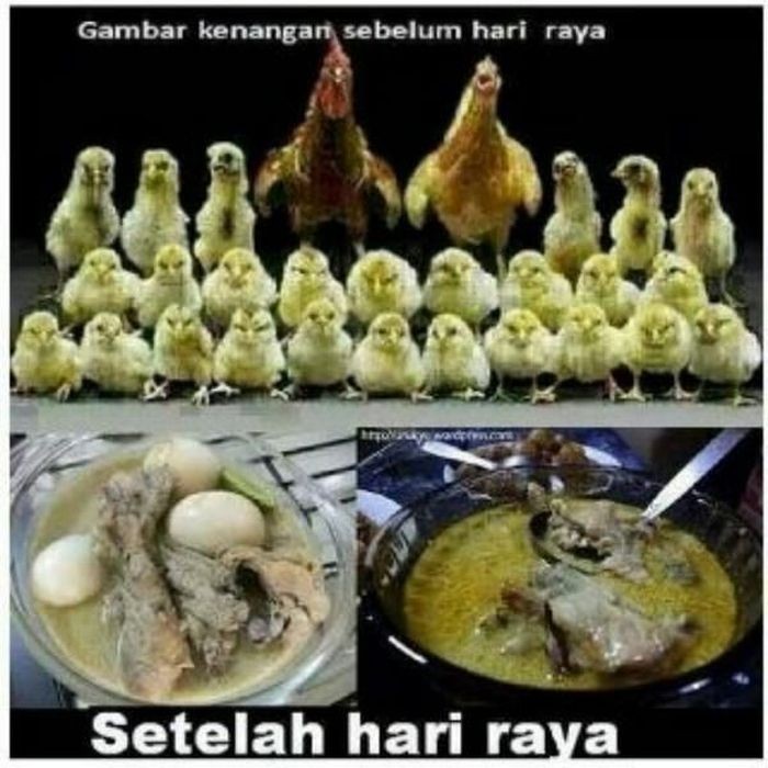 Meme Ketupat Lebaran Meme Ketupat, Opor Ayam, dan Rendang