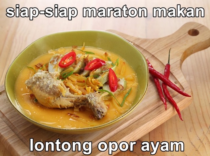 Meme Ketupat, Opor Ayam, dan Rendang