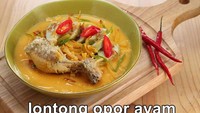 Selain ketupat, ada lontong yang bisa disajikan dengan opor ayam. Ada netizen yang membuat meme lontong dan opor ayam khusus untuk perayaan lebaran dengan tulisan, Siap-siap maraton makan lontong opor ayam. Foto: site news
