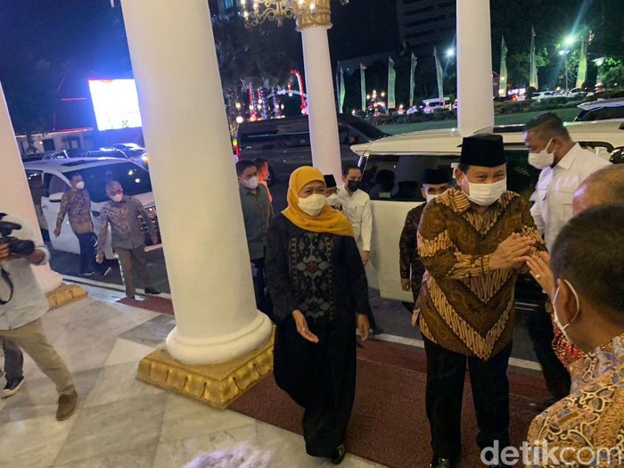 Prabowo tiba di Gedung Grahadi