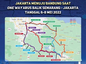 4 Rute Alternatif Jakarta-Bandung Saat One Way Arus Balik di Tol 6-8 Mei