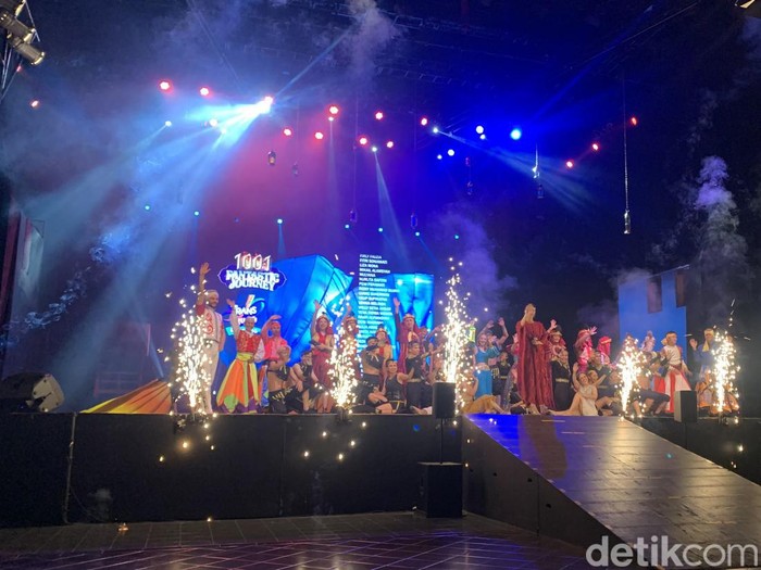 Suasana di Trans Studio Bandung di libur Lebaran.