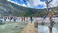 Pengelola Kawah Putih Ciwidey, Dudung Oce mengatakan hingga saat ini ribuan wisatawan yang berasal dari luar kota telah mengunjungi Kawah Putih.  