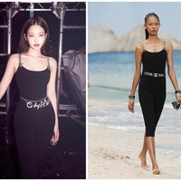 Masih dari koleksi Chanel Spring/Summer 2019, Jennie BLACKPINK memakai jumpsuit berwarna hitam saat menggelar konser. Foto: dok. Chanel