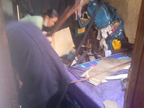 Kondisi kamar mahasiswi di Badung usai terbakar