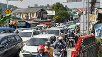 Penampakan Kemacetan Parah Di Puncak Bogor Pagi Ini