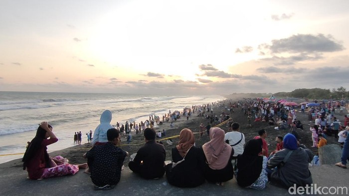 Kondisi Pantai Glagah, Kulon Progo, DIY, Rabu (4/5/2022).