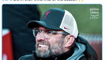 Final Piala FA, Piala Liga dan kini Liga Champions, semuanya diraih Liverpool. Foto: Twitter