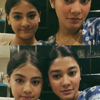 Tak hanya keluarga sang ayah, Naysilla juga berkumpul dengan saudara ipar dan keponakan. Dalam foto ini, anak Lindia Kandou itu terlihat mirip dengan Alaia Mirdad. Foto: Instagram @naymirdad