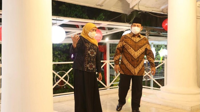 prabowo dan khofifah bertemu di gedung grahadi