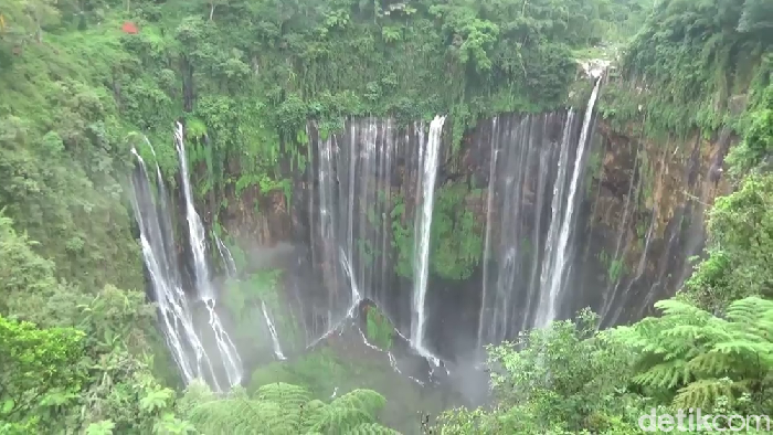 Ada banyak wisata alam di Lumajang yang bisa dinikmati saat libur Lebaran 2022. Salah satunya air terjun Tumpak Sewu di lereng Semeru.