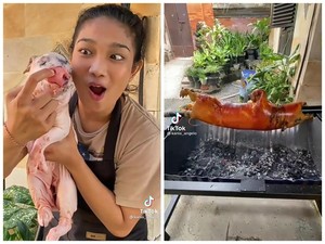 Masak Babi Guling Seharga HP Baru, TikToker Ini Bikin Geger Netizen