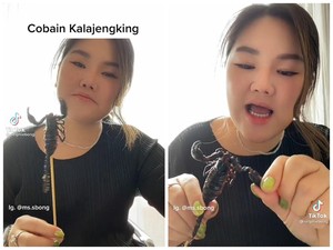 Ekstrem! TikToker Ini Cicip Sate Kalajengking, Begini Komentarnya