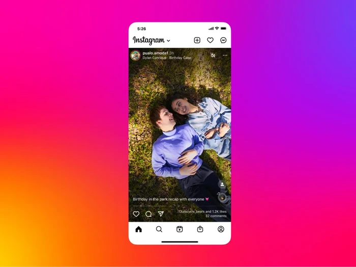 Tampilan feed baru Instagram yang mirip TikTok