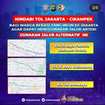 Alternatif Jalur Arteri Warga Bekasi terdampak one way