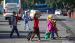 Arus Balik, Warga Mulai Tiba di Terminal Kampung Rambutan