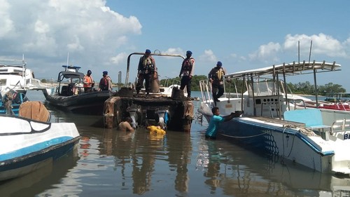 Speedboat terbakar di Tanjung Benoa. (Dok. Polsek Kuta Selatan)