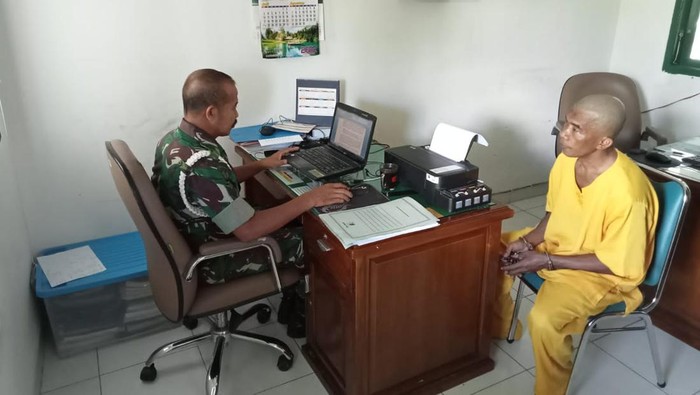 Tampang oknum TNI AD Serma MB penganiaya wanita di Gowa hingga babak belur. (dok. Pendam Hasanuddin)