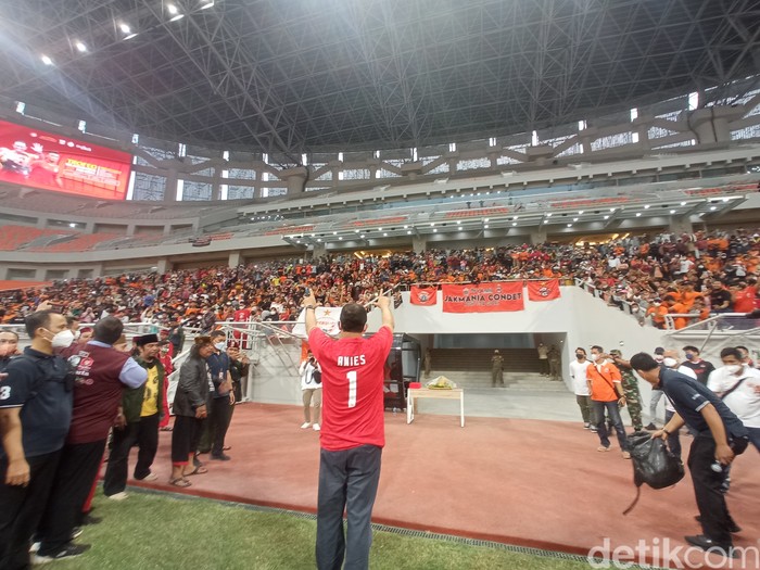 Anies Baswedan di JIS, 7 Mei 2022. (Fakhri F/detikcom)