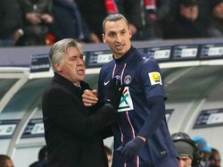 Di PSG, Carlo Ancelotti bekerja bareng Zlatan Ibrahimovic (AP)