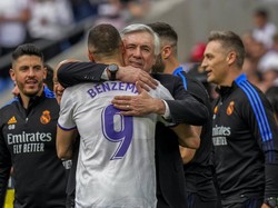 Kini di Real Madrid, Ancelotti punya Karim Benzema. Striker asal prancis itu juga berpeluang raih Ballon dOr tahun 2022 (AP)