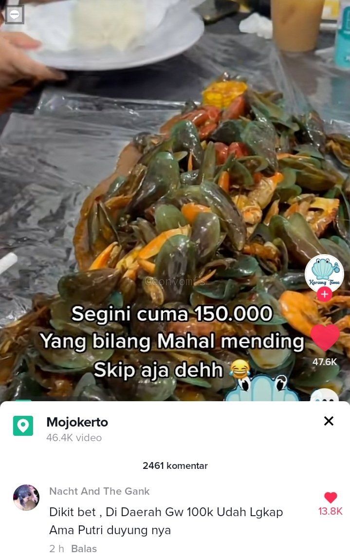 Harga Paket Seafood Rp 150 Ribu Jadi Perdebatan, Netizen Sindir dengan Komentar Kocak
