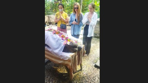 Proses kremasi di Cakra Kembar Bali Pet Burial Cremation pada beberapa waktu lalu