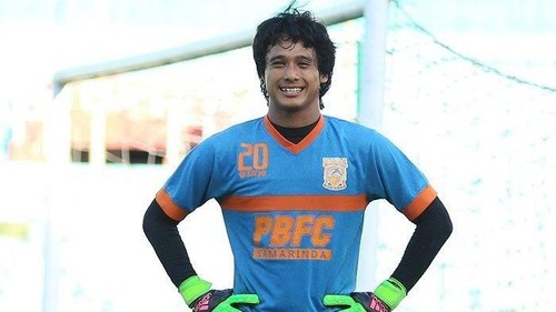 Kiper anyar Bali United Muhamad Ridho Djazulie.