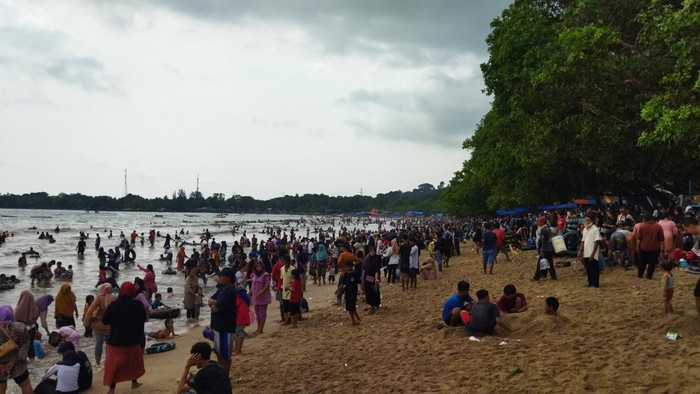 Pantai Carita, Pandeglang, Banten, Sabtu (7/5/2022).