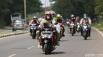 Potret Ramai Arus Balik Pemudik Motor di Karawang