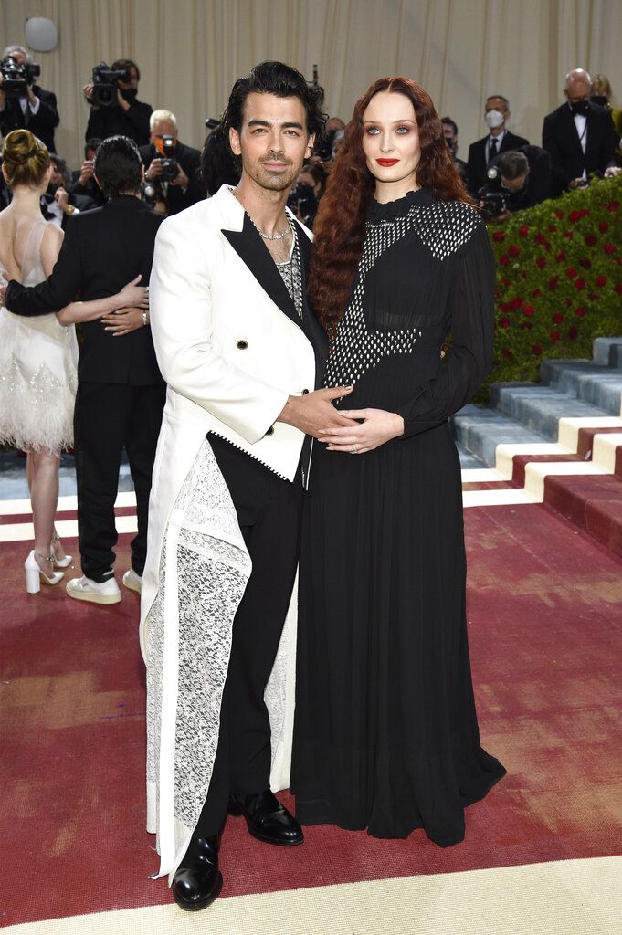 Joe Jonas, left, and Sophie Turner attend The Metropolitan Museum of Art's Costume Institute benefit gala celebrating the opening of the 