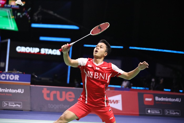 Anthony Sinisuka Ginting gagal menyumbang poin saat Indonesia mengalahkan Singapura di fase grup Thomas Cup 2022.
